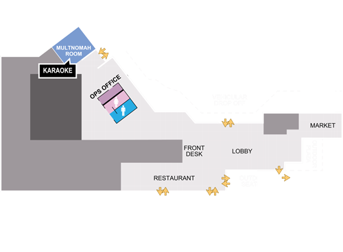 Hyatt Regency Portland Level 1 map
