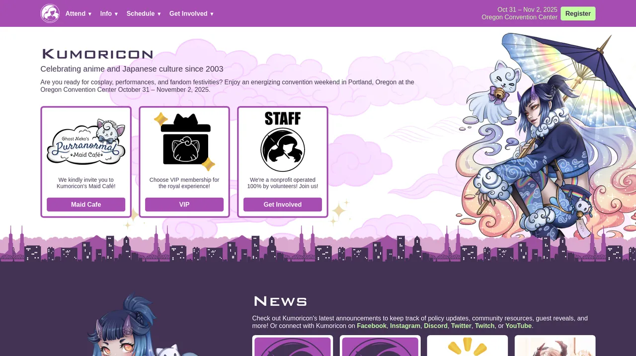 Kumoricon 2025 Website