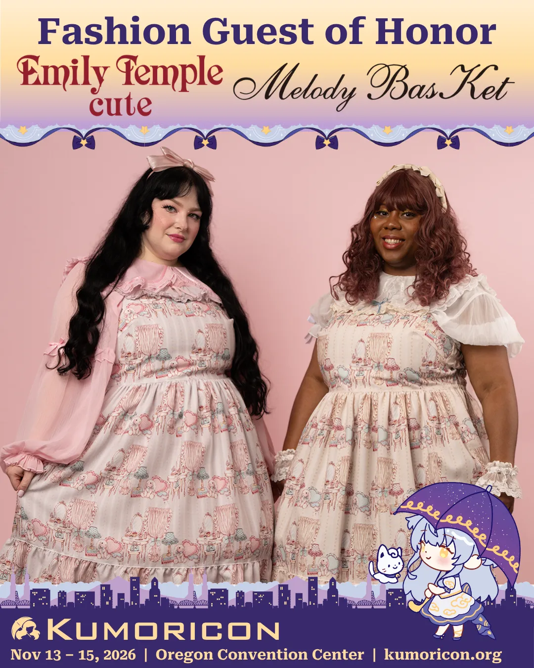 Announcing Emily Temple cute and Melody BasKet Announcement that says 'Guest of honor Emily Temple cute and Melody BasKet'