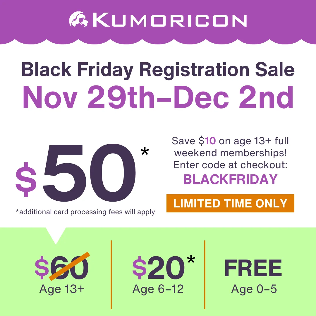 Promotional graphic for the Black Friday Registration Sale from Nov 29th to Dec 2nd, featuring discounted rates of $50 for ages 13+ and $20 for ages 6-12.