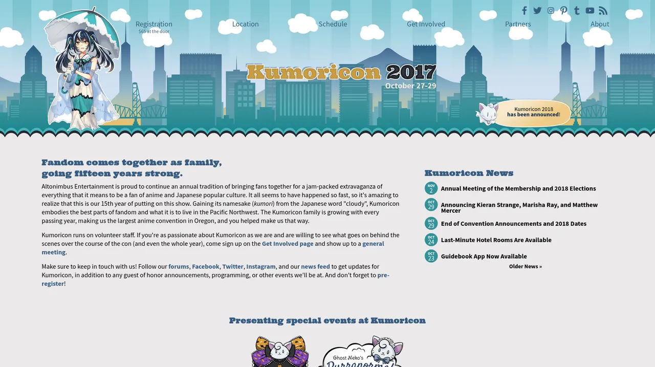 Kumoricon 2017 Website
