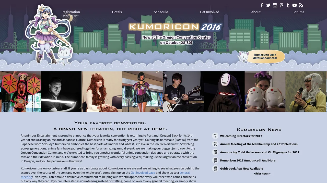 Kumoricon 2016 Website