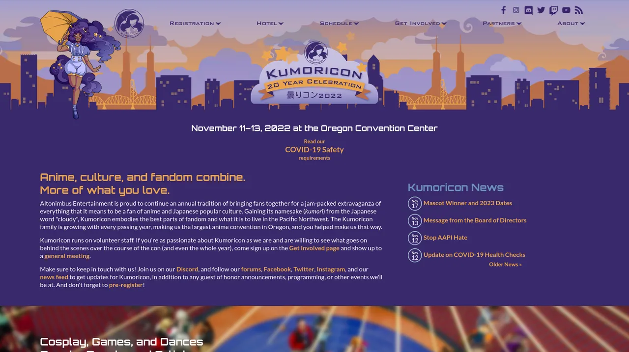Kumoricon 2022 Website
