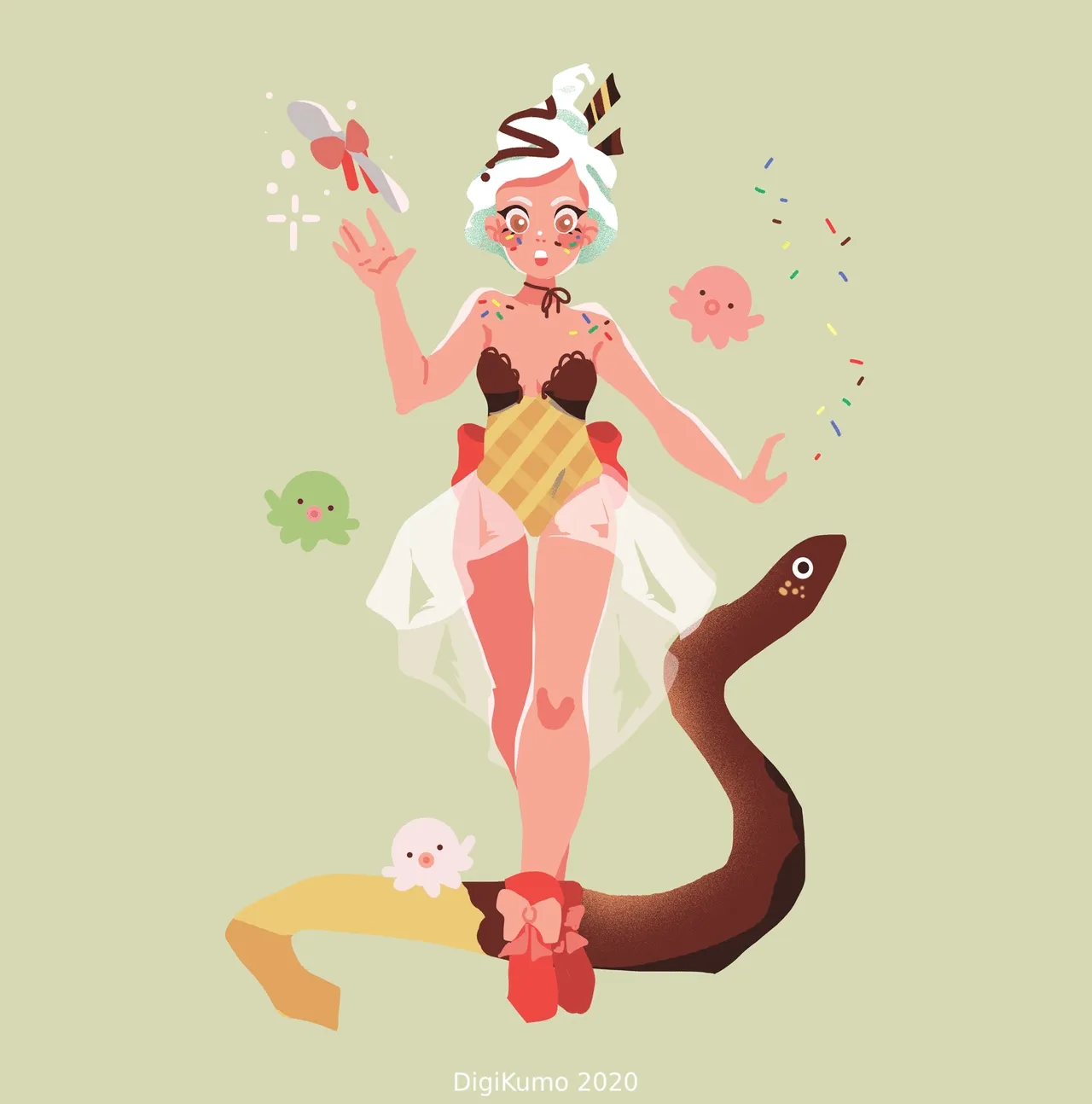 "Meru the Ice Cream Magical Girl" by Cambrasine (Judge's Choice)