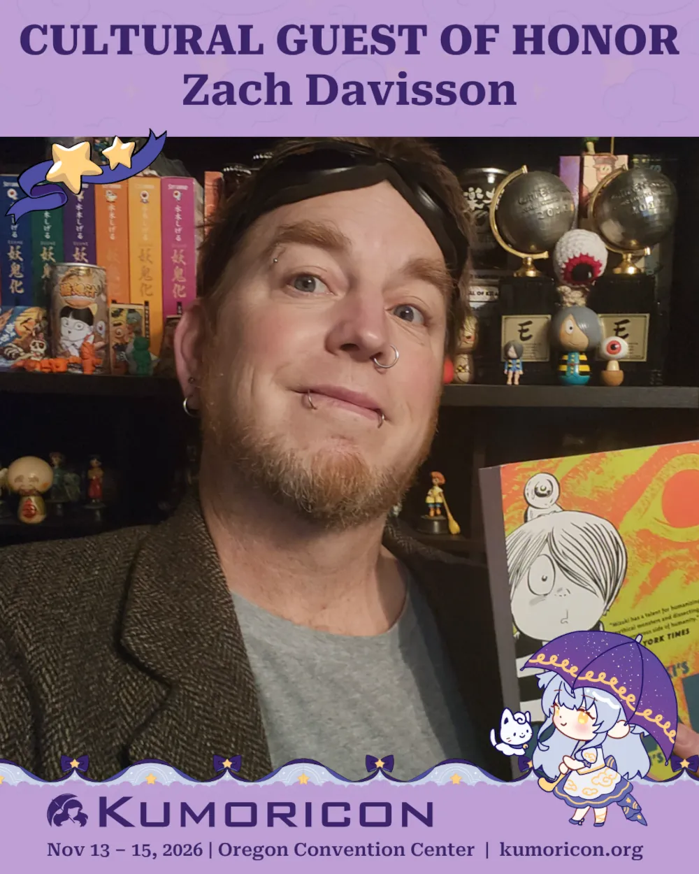 Announcing Zach Davisson as a Cultural Guest of Honor Announcement that says 'Cultural Guest of honor Zach Davisson'