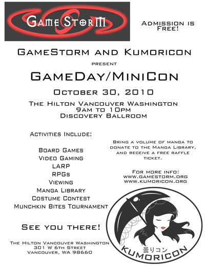 GameDay/MiniCon 2010 poster