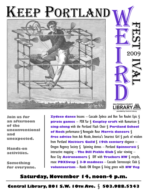 Keep Portland Weird Festival 2009 flyer