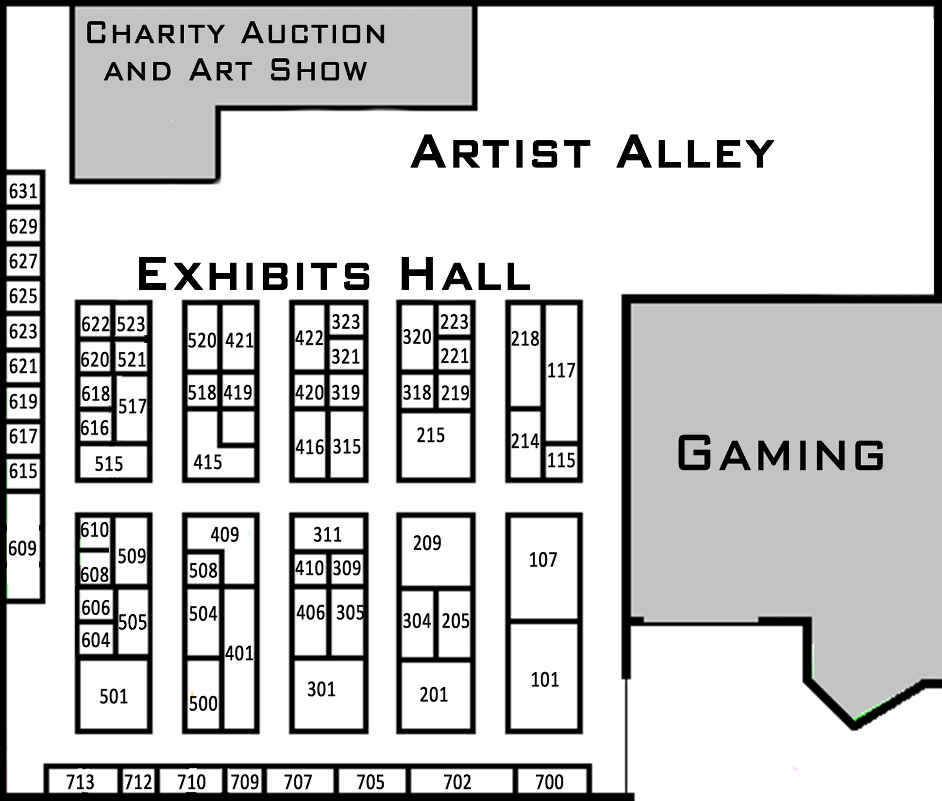 Exhibits Hall map