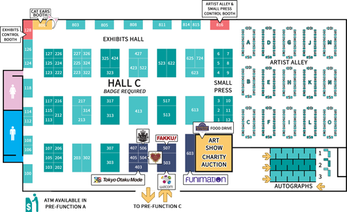 Exhibits Hall map