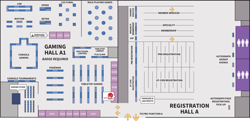 Event Halls A and A1 map