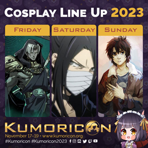 Cosplay frame template for Friday–Sunday, 1×1 aspect ratio