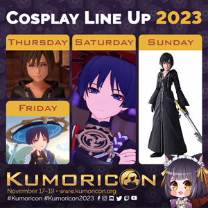 Cosplay frame template for Thursday–Sunday, 1×1 aspect ratio