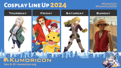 Cosplay frame template for Thursday&ndash;Sunday, 16&times;9 aspect ratio