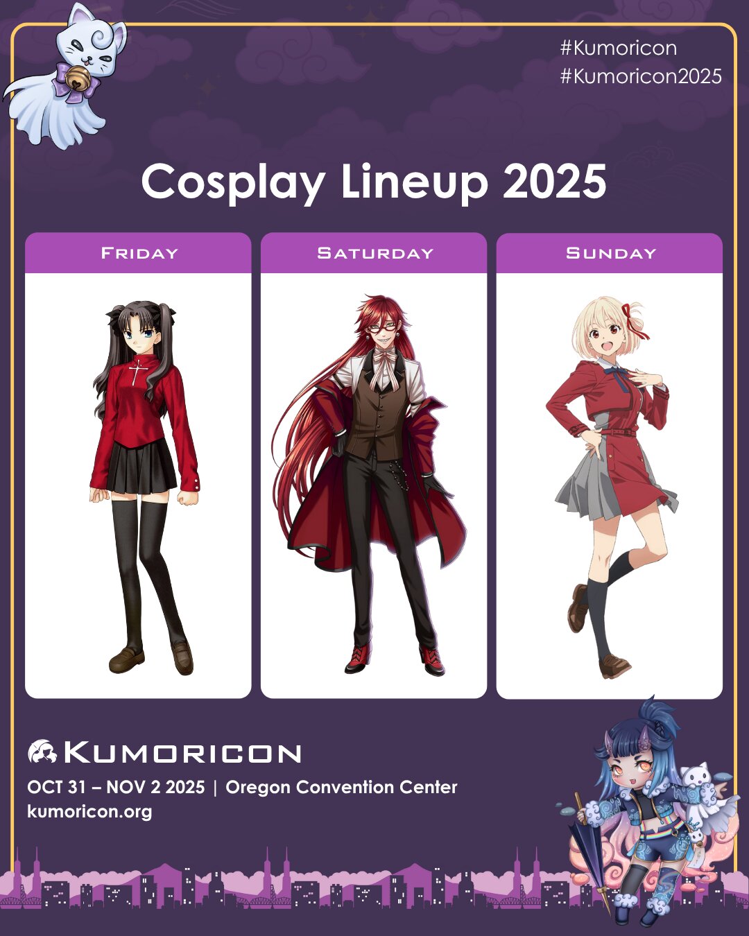 Cosplay frame template for Friday&ndash;Sunday, 1&times;1 aspect ratio